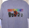 Gray t-shirt with colorful text 'Stand For Solidarity' and raised fists design.