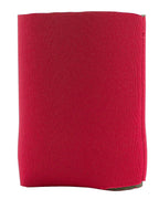 Red fabric swatch on a white background